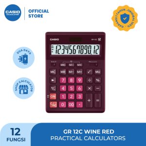 Kalkulator Casio GR-12C Wine Red Practical Calculators