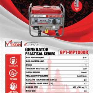 GENERATOR-PRACTICAL-SERIES-GPT-MP1000R_SPESIFIKASI