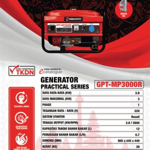 GENERATOR-PRACTICAL-SERIES-GPT-MP3000R-SPESIFIKASI